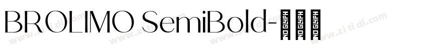 BROLIMO SemiBold字体转换